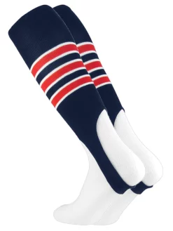 TCK – Pattern D – Adult 300 4″ Cut Baseball Stirrups -Baseballism shop 4 In D Navy Red