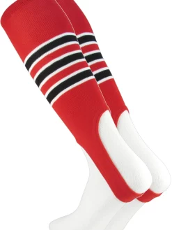 TCK – Pattern D – Adult 300 4″ Cut Baseball Stirrups -Baseballism shop 4 In D Red Blk