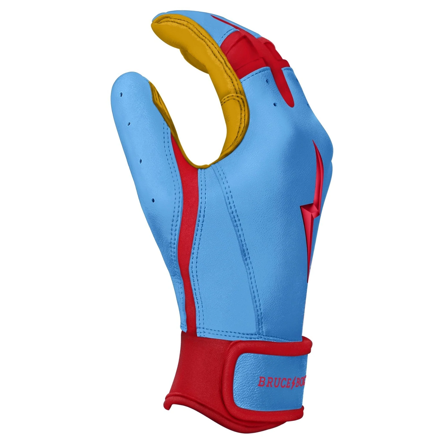 Bruce Bolt β BADER Series Youth Short Cuff Batting Gloves | BABY BLUE 6 Bruce Bolt β BADER Series Youth Short Cuff Batting Gloves | BABY BLUE - Image 4