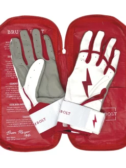 Bruce Bolt – BADER Series Youth Long Cuff Batting Gloves | BADER WHITE -Baseballism shop Bader WH long 0 1