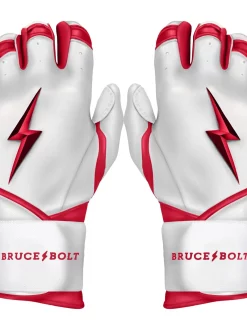 Bruce Bolt – BADER Series Adult Long Cuff Batting Gloves | BADER WHITE