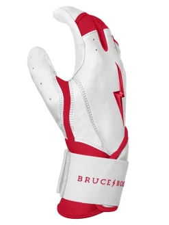 Bruce Bolt – BADER Series Adult Long Cuff Batting Gloves | BADER WHITE -Baseballism shop Bader WH long 4