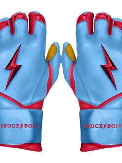Bruce Bolt – BADER Series Adult Long Cuff Batting Gloves | BABY BLUE