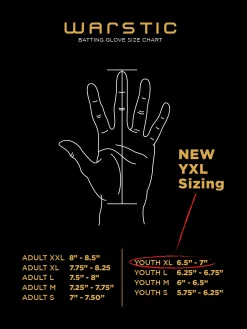 WARSTIC – WORKMAN3 Adult Batting Gloves – USA -Baseballism shop Batting Glove Sizing Chart 1 1