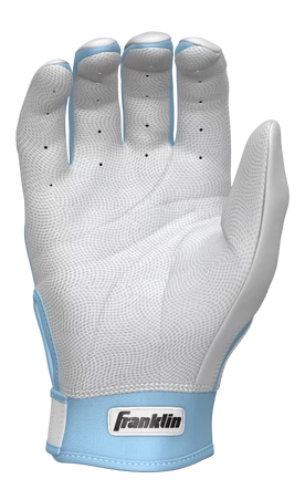 Franklin Custom CFX Pro Batting Gloves – Adult – C. Blue/White 4 Franklin Custom CFX Pro Batting Gloves – Adult – C. Blue/White - Image 2