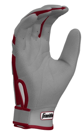 Franklin Custom CFX Pro Batting Gloves – Adult – Grey/Cardinal 6 Franklin Custom CFX Pro Batting Gloves – Adult – Grey/Cardinal - Image 4
