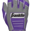 Franklin Custom CFX Pro Batting Gloves – Adult – Grey/Purple -Baseballism shop Grey Purp 1