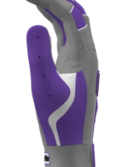 Franklin Custom CFX Pro Batting Gloves – Adult – Grey/Purple -Baseballism shop Grey Purp 3