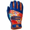Franklin LINDOR Pro Classic Batting Gloves – Adult – Royal/Floral -Baseballism shop Lindor Floral 1