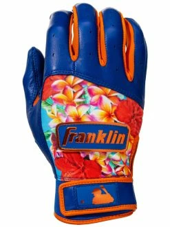 Franklin LINDOR Pro Classic Batting Gloves – Adult – Royal/Floral