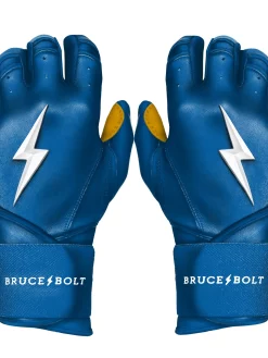 Bruce Bolt Batting Gloves – PREMIUM PRO Youth Long Cuff -Baseballism shop Long Cuff Royal 1