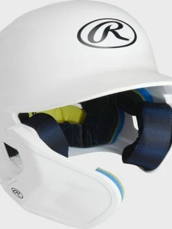 Rawlings MACH Helmet With Adjustable Extension – Left-Handed -Baseballism shop MA07 White LH