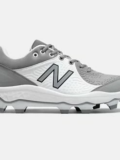 New Balance – Men’s Grey/White 3000v5 Fresh Foam Molded Cleat (PL3000G5)