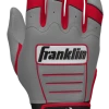 Franklin Custom CFX Pro Batting Gloves – Adult – Grey/Red -Baseballism shop Red Grey 1