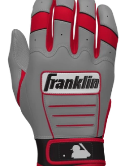 Franklin Custom CFX Pro Batting Gloves – Adult – Grey/Red