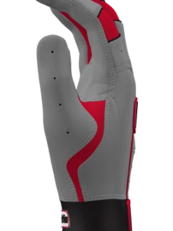 Franklin Custom CFX Pro Batting Gloves – Adult – Grey/Red -Baseballism shop Red Grey 3