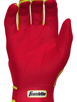 Franklin – Red/Optic Custom CFX Pro Batting Gloves -Baseballism shop Red Optic Yellow 2