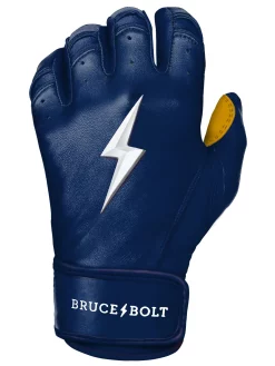 Bruce Bolt – PREMIUM PRO Youth Short Cuff Batting Gloves -Baseballism shop Short Cuff Navy 6