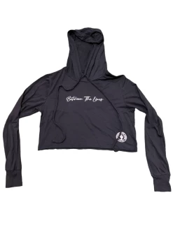 Between The Lines Womens Long Sleeve Crop Top