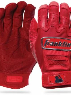 Franklin CFX Pro Chrome Batting Gloves – Adult – Red