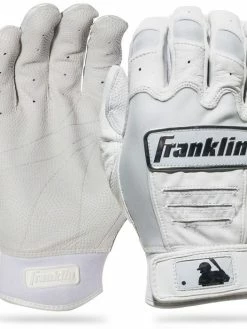 Franklin CFX Pro Chrome Batting Gloves – Adult – White