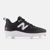 New Balance Black/White L3000v6 Metal Spikes -Baseballism shop l3000bk6 1
