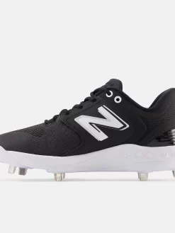 New Balance Black/White L3000v6 Metal Spikes 9 New Balance Black/White L3000v6 Metal Spikes -Baseballism shop l3000bk6 3