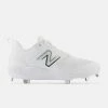 New Balance White L3000v6 Metal Spikes -Baseballism shop l3000tw6 1
