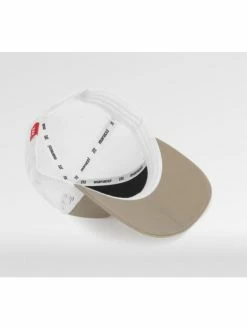 Marucci Fabric Cross Patch Trucker Hat Tan/White -Baseballism shop marucci marucci fabric cross patch trucker hat tan 2