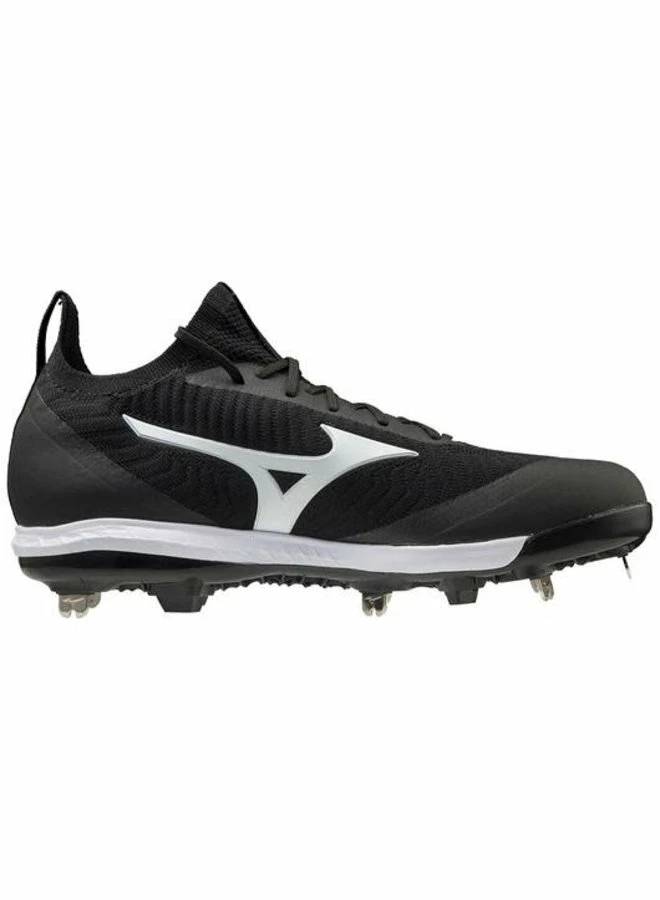 MIZUNO DOMINANT KNIT MEN’S METAL BASEBALL CLEAT - Black/White 3 MIZUNO DOMINANT KNIT MEN’S METAL BASEBALL CLEAT - Black/White
