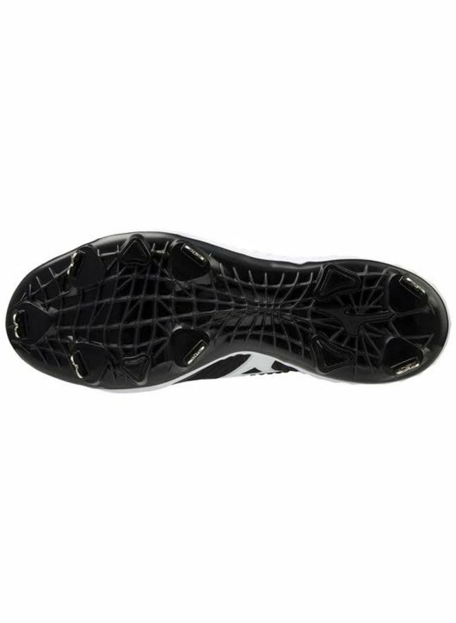 MIZUNO DOMINANT KNIT MEN’S METAL BASEBALL CLEAT - Black/White 7 MIZUNO DOMINANT KNIT MEN’S METAL BASEBALL CLEAT - Black/White - Image 5