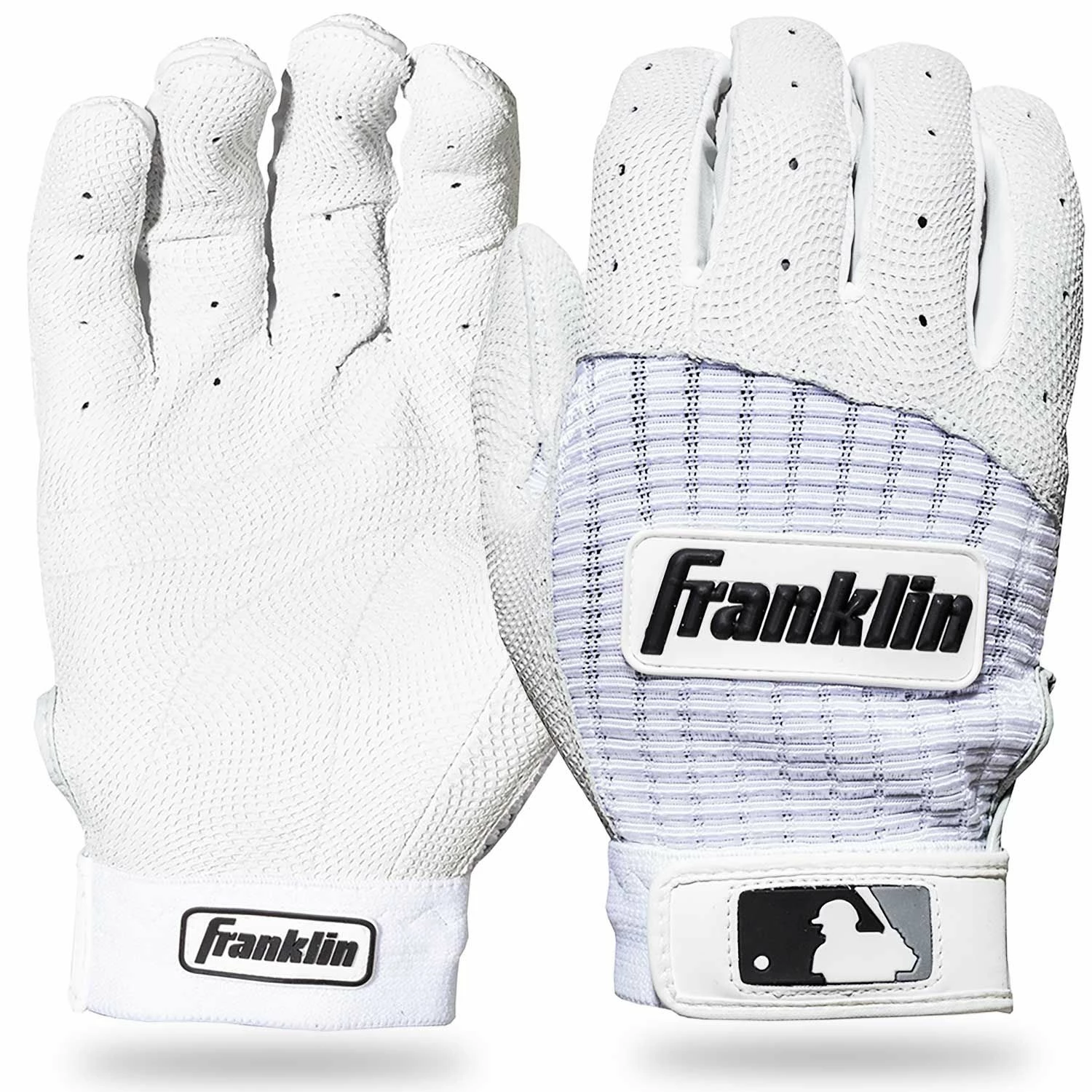 Franklin Pro Classic Batting Gloves – Adult – White 3 Franklin Pro Classic Batting Gloves – Adult – White