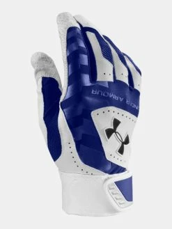 Under Armour Adult Yard Batting Gloves – White/Royal