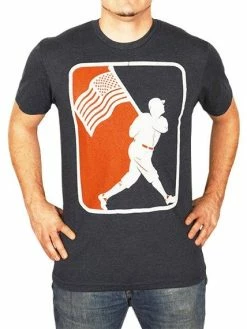 Baseballism Flag Man Navy T-Shirt (Men’s) -Baseballism shop products flag man 2 2