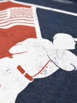 Baseballism Flag Man Navy T-Shirt (Men’s) -Baseballism shop products flag man 3