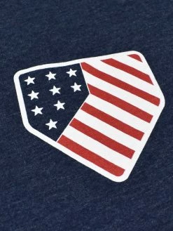 Baseballism – Home Team – Red, White And Blue T-Shirt (Men’s) -Baseballism shop products hometeam rwb 4