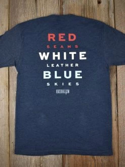 Baseballism – Home Team – Red, White And Blue T-Shirt (Men’s) -Baseballism shop products hometeam rwb 5