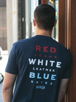 Baseballism – Home Team – Red, White And Blue T-Shirt (Men’s) -Baseballism shop products hometeam rwb 6