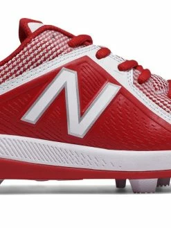 New Balance – Red/White Junior Low Rubber Baseball Cleats (J4040TR4)