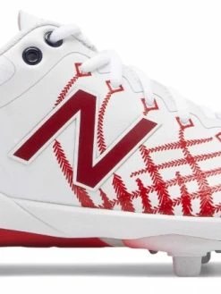 New Balance – White/Red Hero 4040v5 Metal Spikes (L4040AS5)