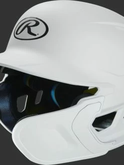 Rawlings Mach Batting Helmet W/ EXT Flap – White (MACHEXTR)