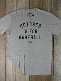 Baseballism – October Is For Baseball T-Shirt (Men’s) -Baseballism shop products october 3