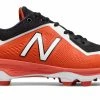 New Balance – Orange/Black Low Rubber Baseball Cleats (PL4040B4)