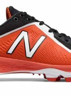 New Balance – Orange/Black Low Rubber Baseball Cleats (PL4040B4)