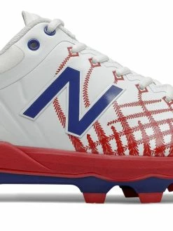 New Balance 4040v5 Adult Molded Cleats – Red/White/Blue (PL4040PR)