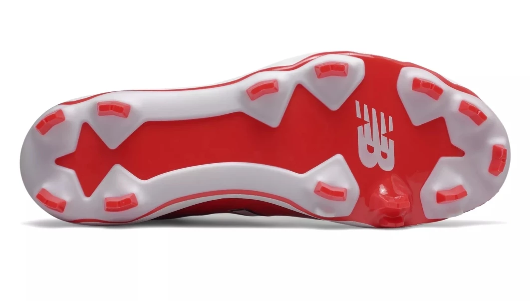 New Balance 4040v5 Adult Molded Cleats – Red/White (PL4040R5) 6 New Balance 4040v5 Adult Molded Cleats – Red/White (PL4040R5) - Image 4