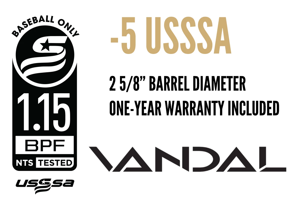 Victus Vandal Senior League (-5) USSSA Bat (VSBVY5) 5 Victus Vandal Senior League (-5) USSSA Bat (VSBVY5) - Image 3