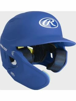 Rawlings MACH One-Tone Matte Helmet W/Adjustable Face Guard Matte Royal Senior LHB