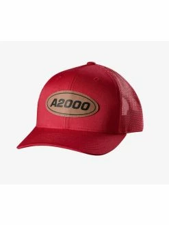 Wilson A2000 Leather Patch Snapback Scarlet Hat